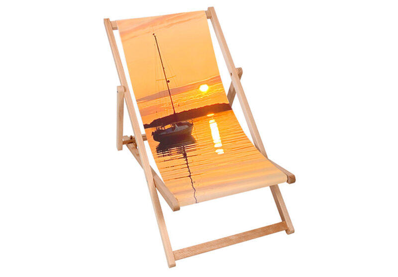 Liegestuhl "Skipper" mit Deinem Wunschmotiv, Logo oder Foto