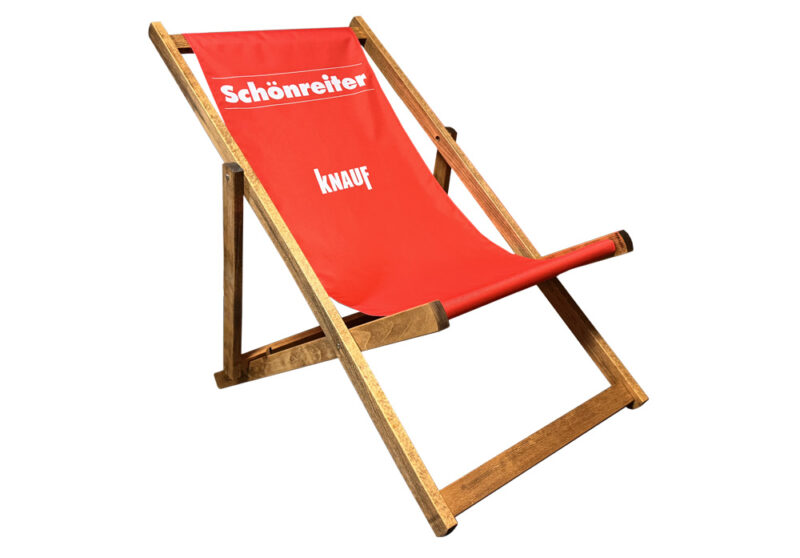 Premium Liegestuhl "Tallymann" mit Deinem Wunschmotiv, Logo oder Foto