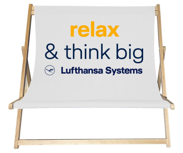 Doppel Liegestuhl FOFFTEIN mit Deinem Wunschmotiv / Logo / Foto