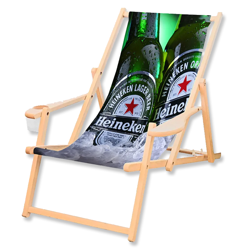 Liegestuhl mit Logo bedruckt