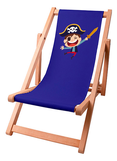Liegestuhl Pirat für Kinder mit Deinem Logo/Motiv