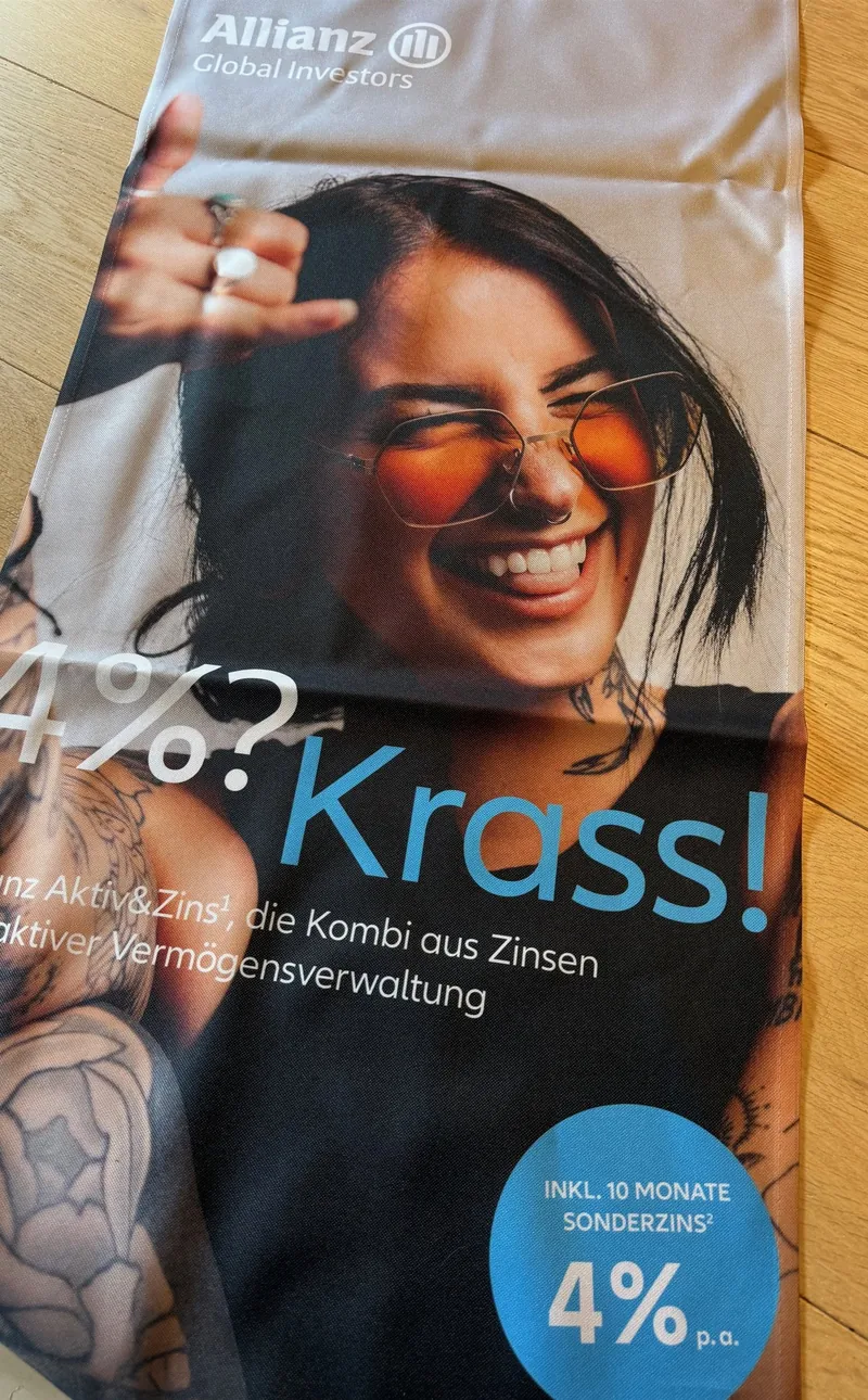 Vollflächiger Fotodruck auf einem Liegestuhlbezug
