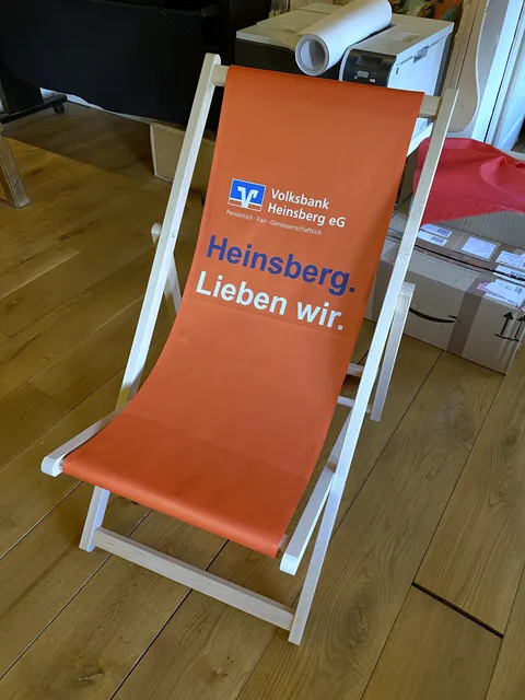 Liegestuhl Skipper mit farbigem Bezug und individuellem Aufdruck